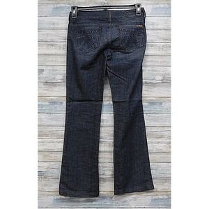 Vintage Seven7 Womens Size 26 26x30 Bootcut Jeans Dark Wash‎ Embellished Pockets